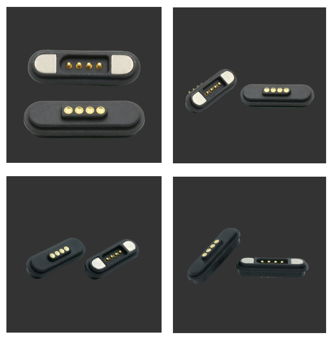 4pin magnetic pogo pin connector 4pin magnetic pogo pin connector